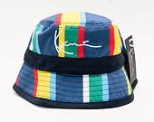 Karl Kani Signature Reversible Stripe Bucket Hat navy/red/yellow