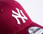 New Era League Essential New York Yankees 9FORTY Cardinal/White Strapback Cap
