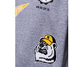 New Era Heritage Patch Oversized Crewneck Heather Gray / Off White Hoody