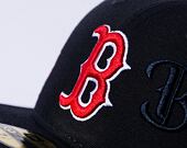 New Era 59FIFTY MLB Script 5 Boston Red Sox Navy / Red Cap