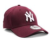 New Era 39THIRTY MLB League Essential New York Yankees Maroon / White Cap