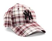 New Era 9FORTY MLB Plaid Camo New York Yankees Maroon Cap