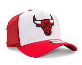 New Era 9FORTY A-Frame Trucker NBA Team Clear Black Chicago Bulls Optic White / Red Cap