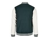 Bunda Urban Classic Oldschool College Jacket Bottlegreen/White