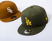 Kšiltovka New Era 9FIFTY MLB Side Patch Los Angeles Dodgers New Olive / Mellow Yellow