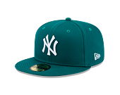 Kšiltovka New Era 59FIFTY MLB League Essential 5 New York Yankees Malachite / White