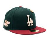 Kšiltovka New Era 59FIFTY MLB "Leaf Drop WS Patch Los Angeles Dodgers Green / White