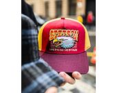 Kšiltovka Stetson Trucker Cap Eagle Head Burgundy / Beige