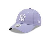 Dámská kšiltovka New Era 9FORTY Womens League Essential New York Yankees - Lavender / White