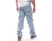 Džíny Karl Kani OG Baggy Five Pocket Paintsplatter Denim Bleached blue/white