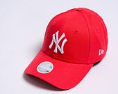 Dámská kšiltovka New Era 9FORTY Womens MLB League Essential New York Yankees - Wild Rose Red / White