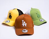 Kšiltovka New Era 9FORTY A-Frame Trucker MLB League Essential Los Angeles Dodgers Caramel Brown / Wh