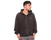 Mikina Karl Kani Chest Signature Os Washed Full Zip Skull Hoodie anthracite