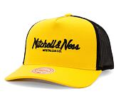 Kšiltovka Mitchell & Ness Pinscript Trucker Mustard/Black