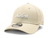 Kšiltovka New Era 39THIRTY Script  - Stone / White