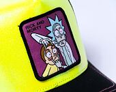 Kšiltovka Capslab Rick & Morty Trucker - Rick & Morty - Neon Yellow / Black