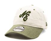 Kšiltovka New Era 9TWENTY Linen Script  - White / Olive