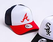 Kšiltovka New Era 9FORTY A-Frame Trucker MLB Logo Trucker Atlanta Braves - Scarlet / Navy