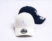 Kšiltovka New Era 9FORTY MLB Linen New York Yankees - White