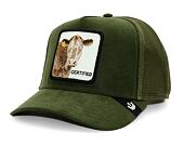 Kšiltovka Goorin Trucker - The Suede Cow - Mos