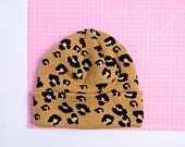 Dámský kulich New Era - Medium Knit Wide Leopard Beanie - Camel