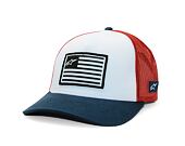 Kšiltovka Alpinestars - Flag Snapback - White/Navy/Red