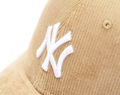 Kšiltovka New Era - 9FORTY MLB Cord - NY Yankees - Beige / White