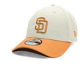 Kšiltovka New Era - MLB World Series Patch 9FORTY - San Diego Padres - Cream / Ochre