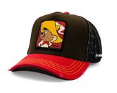 Kšiltovka Capslab - Trucker Looney Tunes - Speedy - Brown/Red