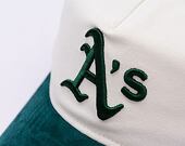 Kšiltovka New Era - MLB Script GOLFER - Oakland Athletics - Cream / Dark Green