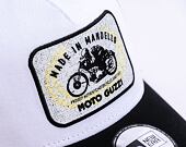 Kšiltovka New Era 9FORTY A-Frame Trucker Moto Guzzi - Stone / Black