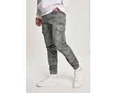 Urban Classics TB3138 AOP Glencheck Cargo Jog Pants White/Black