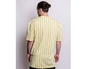 Karl Kani KK Jeans Signature Washed Pinstripe Tee light yellow T-Shirt