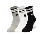 New Era Retro stripe Crew 3Pack Socks