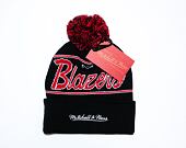 Mitchell & Ness SCRIPT POM BEANIE HWC Portland Trail Blazers Black