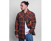 Karl Kani Chest Signature Heavy Flannel Overshirt cognac