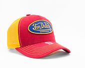 Von Dutch Boston Trucker Cotton Twill Red/Yellow Cap