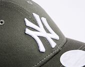 New Era 9FORTY MLB Womens League Essential New York Yankees Olive / White Womens Cap