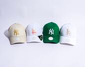 Dámská Kšiltovka New Era 9FORTY Womens Metallic Logo New York Yankees Stone / Gold