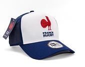 Kšiltovka New Era - 9FORTY Trucker Essential - French Federation Of Rugby - White