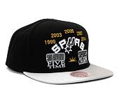 Kšiltovka Mitchell & Ness Nba Champ Is Here Snapback Hwc San Antonio Spurs Black