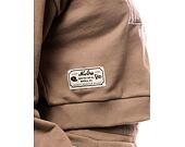 Dámská mikina New Era Arch Wordmark Crop Hoody Ash Brown / White