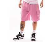 Kraťasy New Era Essentials Cargo Shorts Fondant Pink / White