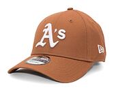 Kšiltovka New Era 9FORTY MLB Side Patch Oakland Athletics Cooperstown Caramel Brown / White