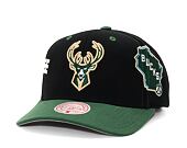 Kšiltovka Mitchell & Ness Overbite Pro Snapback Milwaukee Bucks Black