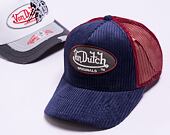 Von Dutch Boston Trucker Corduroy Navy/Red Cap