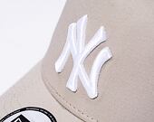 Kšiltovka New Era 9FORTY A-Frame Trucker MLB - New York Yankees - Stone / White