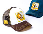 Kšiltovka Capslab Tom and Jerry Trucker - Cheesy Jerry - White / Yellow / Brown