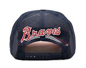 Kšiltovka New Era 9FORTY A-Frame Trucker MLB Logo Trucker Atlanta Braves - Scarlet / Navy