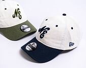 Kšiltovka New Era 9TWENTY Linen Script  - White / Navy